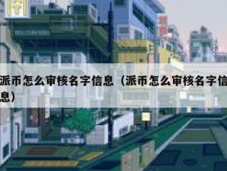 派币怎么审核名字信息（派币怎么审核名字信息）