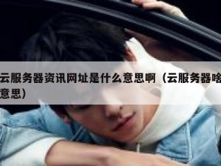 云服务器资讯网址是什么意思啊（云服务器啥意思）