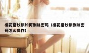 樱花指纹锁如何删除密码（樱花指纹锁删除密码怎么操作）