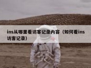 ins从哪里看访客记录内容（如何看ins访客记录）