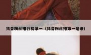 抖音粉丝排行榜第一（抖音粉丝排第一是谁）