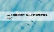 ins上的播放次数（ins上的播放次数是什么）