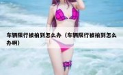 车辆限行被拍到怎么办（车辆限行被拍到怎么办啊）