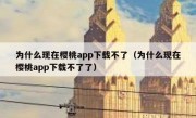 为什么现在樱桃app下载不了（为什么现在樱桃app下载不了了）