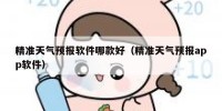 精准天气预报软件哪款好（精准天气预报app软件）