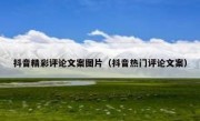抖音精彩评论文案图片（抖音热门评论文案）