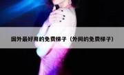 国外最好用的免费梯子（外网的免费梯子）