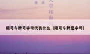 限号车牌号字母代表什么（限号车牌是字母）