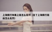 上海限行如果上路怎么处罚（走了上海限行路段怎么处罚）