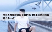 快手点赞算粉丝吗是真的吗（快手点赞和粉丝哪个多一点）