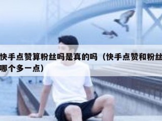 快手点赞算粉丝吗是真的吗（快手点赞和粉丝哪个多一点）