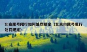 北京尾号限行如何处罚规定（北京市尾号限行处罚规定）