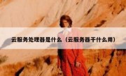 云服务处理器是什么（云服务器干什么用）
