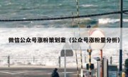 微信公众号涨粉策划案（公众号涨粉量分析）