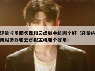 轻量应用服务器和云虚拟主机哪个好（轻量应用服务器和云虚拟主机哪个好用）