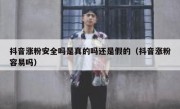 抖音涨粉安全吗是真的吗还是假的（抖音涨粉容易吗）