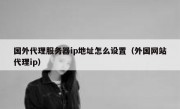 国外代理服务器ip地址怎么设置（外国网站代理ip）