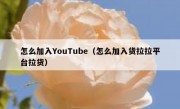 怎么加入YouTube（怎么加入货拉拉平台拉货）