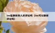 ins能删除别人的评论吗（ins可以删掉评论吗）