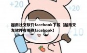 越南社交软件facebook下载（越南交友软件有哪些facebook）