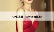 CO的意思（colour的意思）