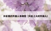 抖音里的外国人有哪些（抖音上火的外国人）