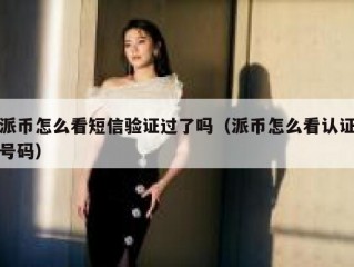 派币怎么看短信验证过了吗（派币怎么看认证号码）