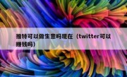 推特可以做生意吗现在（twitter可以赚钱吗）