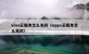 vivo云服务怎么关闭（oppo云服务怎么关闭）