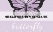 推特怎么用微信支付账号（推特怎么付款）