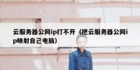云服务器公网ip打不开（把云服务器公网ip映射自己电脑）