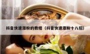 抖音快速涨粉的教程（抖音快速涨粉十八招）