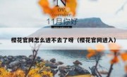 樱花官网怎么进不去了呀（樱花官网进入）