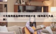 十大服务器品牌排行榜前十名（服务器几大品牌）