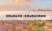 免费ip地址代理（免费ip地址代理透明）