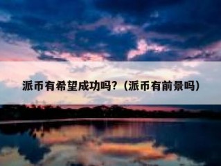 派币有希望成功吗?（派币有前景吗）