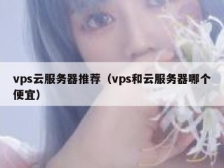vps云服务器推荐（vps和云服务器哪个便宜）