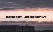 云服务器要钱吗（云服务器需要购买吗）