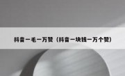 抖音一毛一万赞（抖音一块钱一万个赞）