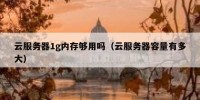云服务器1g内存够用吗（云服务器容量有多大）