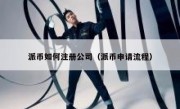 派币如何注册公司（派币申请流程）