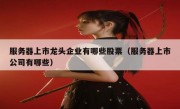 服务器上市龙头企业有哪些股票（服务器上市公司有哪些）