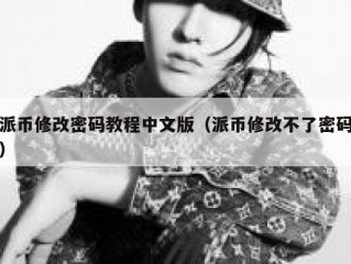 派币修改密码教程中文版（派币修改不了密码）