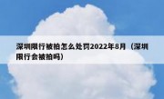 深圳限行被拍怎么处罚2022年8月（深圳限行会被拍吗）