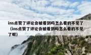 ins点赞了评论会被看到吗怎么看的不见了（ins点赞了评论会被看到吗怎么看的不见了呢）