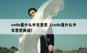 code是什么中文意思（code是什么中文意思英语）