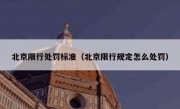 北京限行处罚标准（北京限行规定怎么处罚）