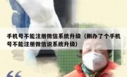 手机号不能注册微信系统升级（刚办了个手机号不能注册微信说系统升级）