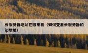 云服务器地址在哪里看（如何查看云服务器的ip地址）