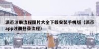 派币注册流程图片大全下载安装手机版（派币app注册登录流程）